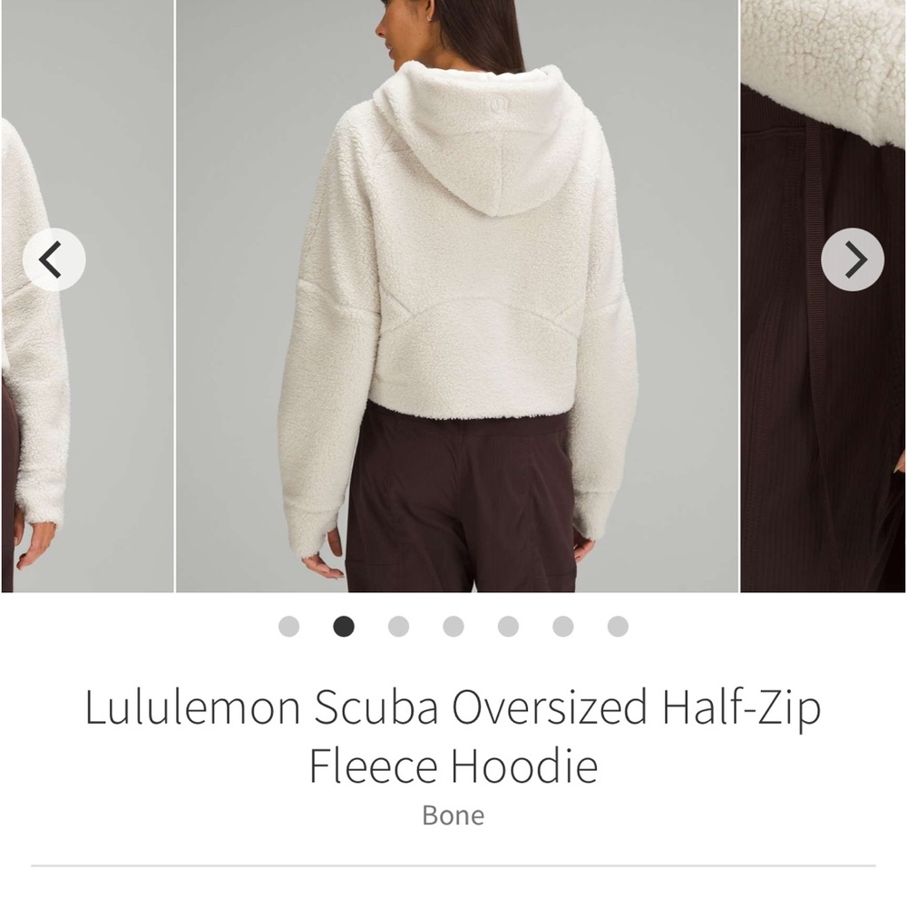lululemon athletica White Scuba Oversized Half-Zip Hoodie - Picture 2 of 8